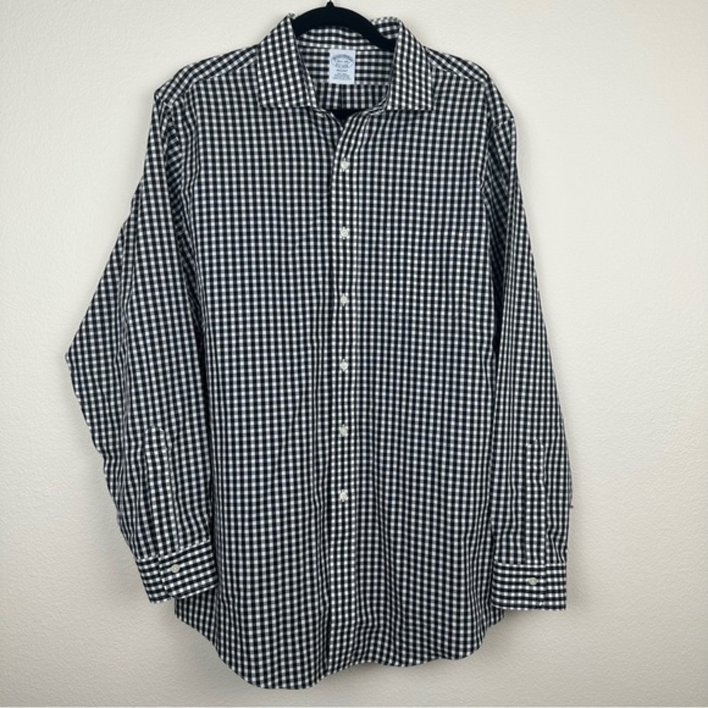 Brooks Brothers Regent Plaid Button Down Long Sleeve 16 1/2 34 Cotton Business